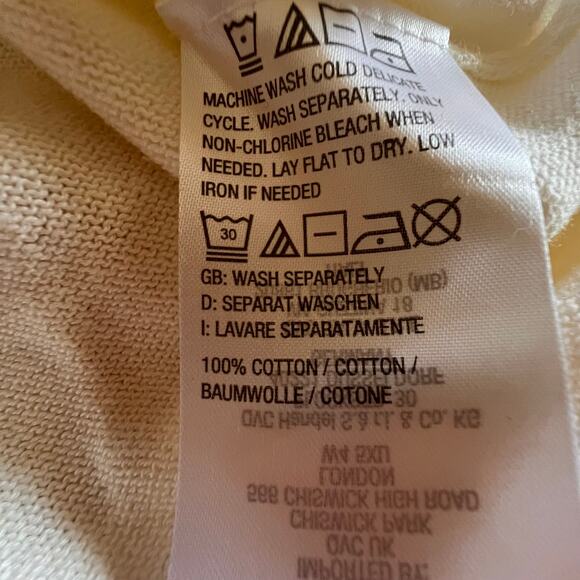 Belle by Kim Gravel Knit Tank High Neck Cream Modern Minimalist Summer Size M - Picture 7 of 8